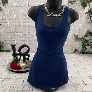 DEFECTS Women’s Closet Romantic Navy Blue Sleeveless Tank Top (S) W14